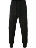 Dolce & Gabbana Ribbed Detail Track Pants, Men's, Size: 52, Black, Cotton/spandex/elastane