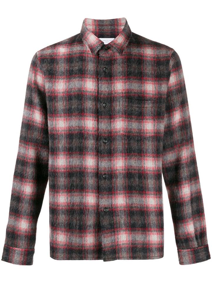 John Elliott Flannel Check Shirt - Black