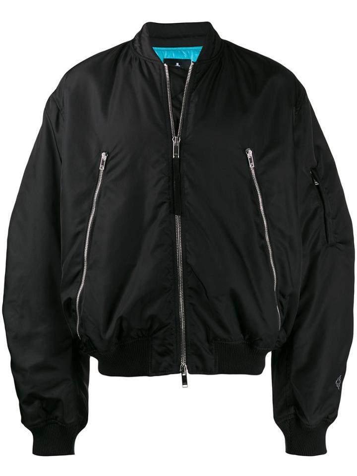 Marcelo Burlon County Of Milan Short Bomber Jacket - Black