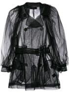 Simone Rocha Sheer Belted Jacket - Black