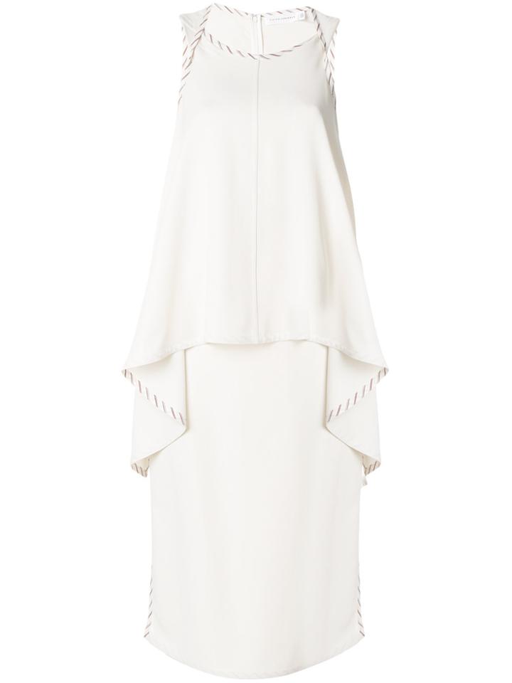 Victoria Beckham Layered Effect Dress - Nude & Neutrals
