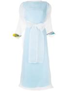 Pose Arazzi Sheer Cape Dress - Blue