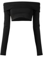 Puma Fenty Puma X Rihanna Cold Shoulder Crop Top, Women's, Size: Medium, Black, Spandex/elastane/modal