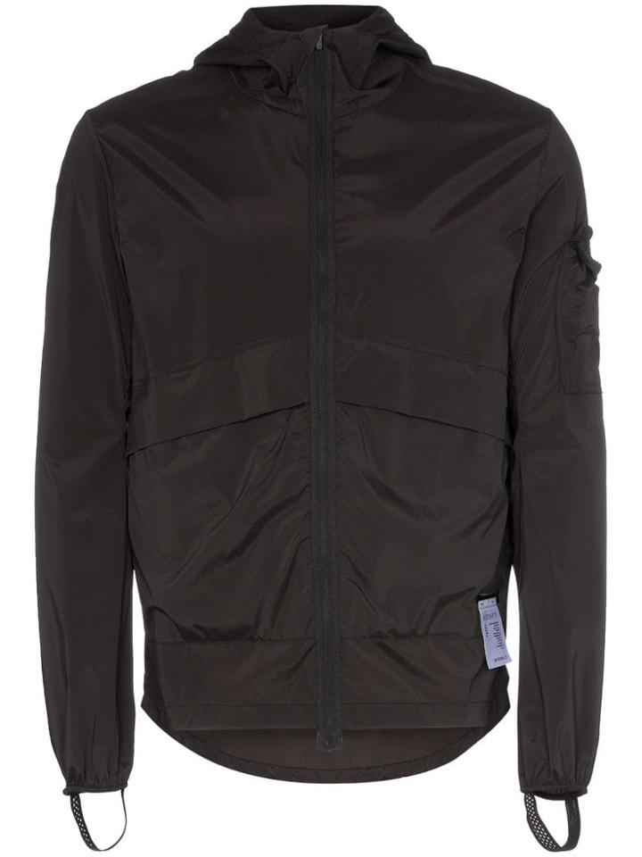 Satisfy Run Away Print Windbreaker Jacket - Black