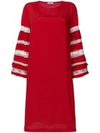 P.a.r.o.s.h. Lace Sleeves Insert Dress - Red