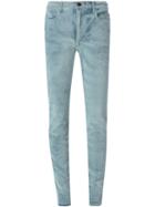 T By Alexander Wang Flocked Jeans, Women's, Size: 29, Blue, Cotton/polyester/spandex/elastane/polyester