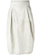 Rundholz Black Label Front Pleat Skirt, Women's, Size: Medium, Nude/neutrals, Linen/flax/spandex/elastane