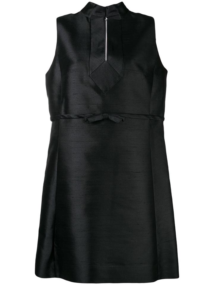 William Vintage Sleeveless Belted Shift Dress - Black