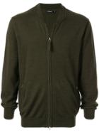 J.lindeberg Crew Neck Zip-up Cardigan - Green