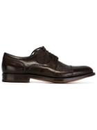 Santoni Classic Derby Shoes, Men's, Size: 7.5, Brown, Calf Leather/leather