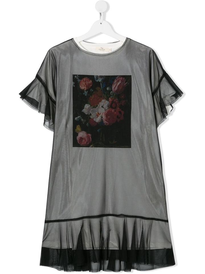 Andorine Teen Tulle-panelled Dress - Black