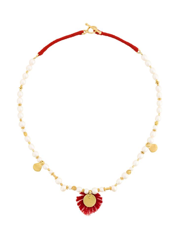 Katerina Makriyianni Tassie Pearl Necklace - White