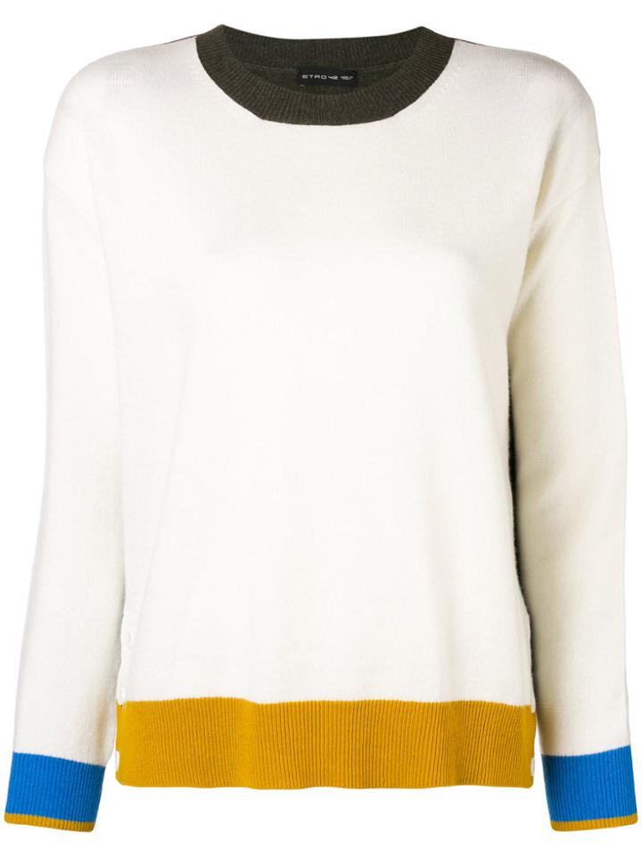 Etro Contrast Detail Jumper - White