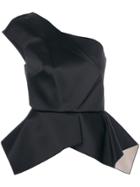 Roland Mouret One-shoulder Peplum Top - Black