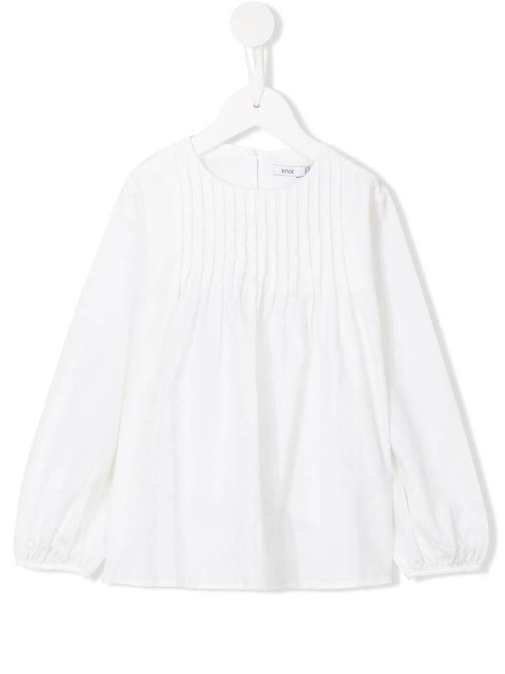 Knot Tucking Detail Blouse, Girl's, Size: 6 Yrs, White