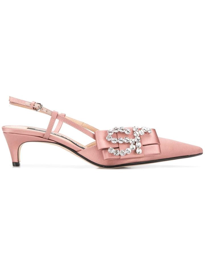 Sergio Rossi Embellished Pumps - Pink