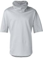 Diesel Black Gold Standing Collar T-shirt, Men's, Size: L, Grey, Cotton
