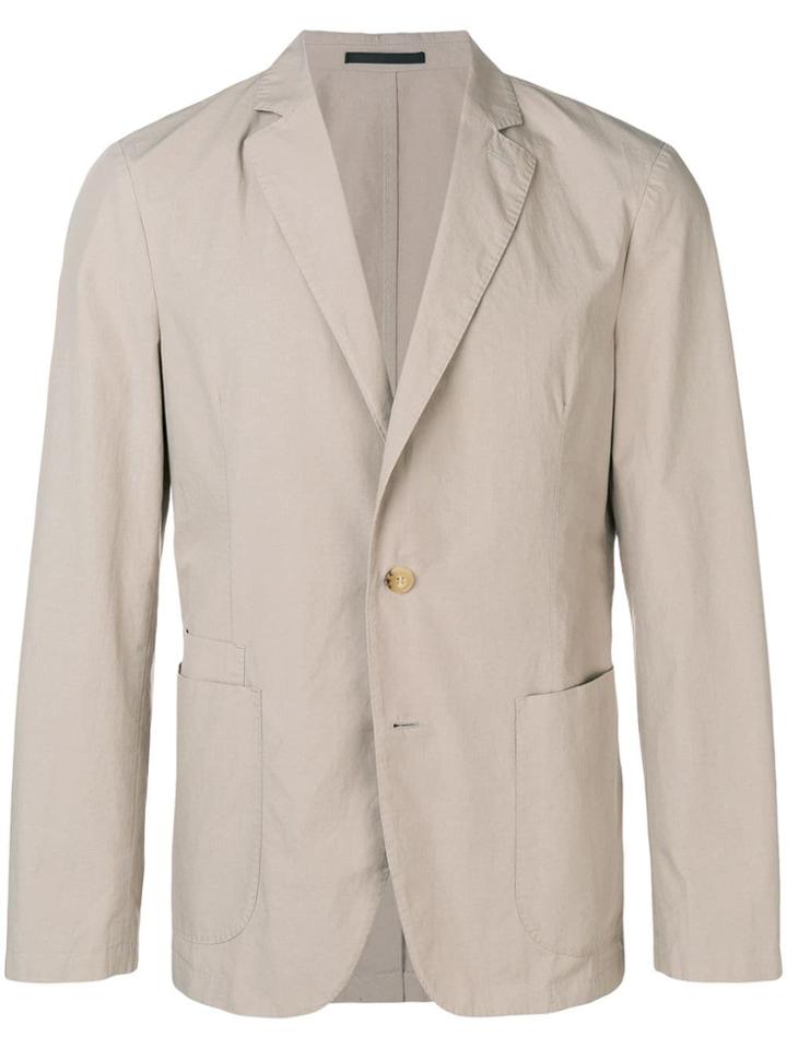 Z Zegna Two Button Blazer - Neutrals