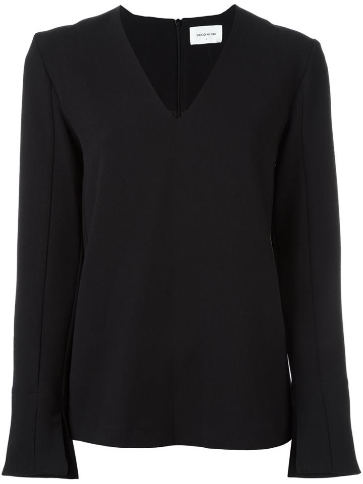 Wood Wood 'susan' Top, Women's, Size: 36, Black, Polyester/viscose/spandex/elastane