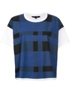 Sofie D'hoore - Check Print T-shirt - Women - Cotton - 40, Blue, Cotton