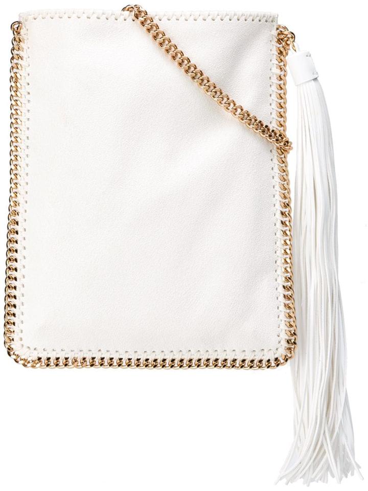 Stella Mccartney 'falabella' Flat Crossbody Bag - White