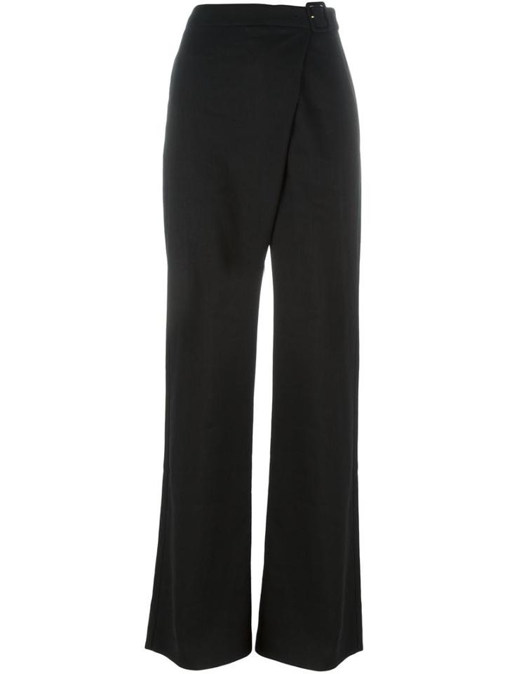 Stella Mccartney High Waist Trousers, Women's, Size: 42, Black, Linen/flax/spandex/elastane/viscose