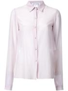 Bianca Spender Semi-sheer Long Sleeve Shirt, Women's, Size: 12, Pink/purple, Polyester