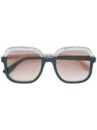 Jimmy Choo Eyewear - Glint Sunglasses - Unisex - Acetate - One Size, Green, Acetate