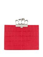 Alexander Mcqueen Four-ring Clutch Bag - Red