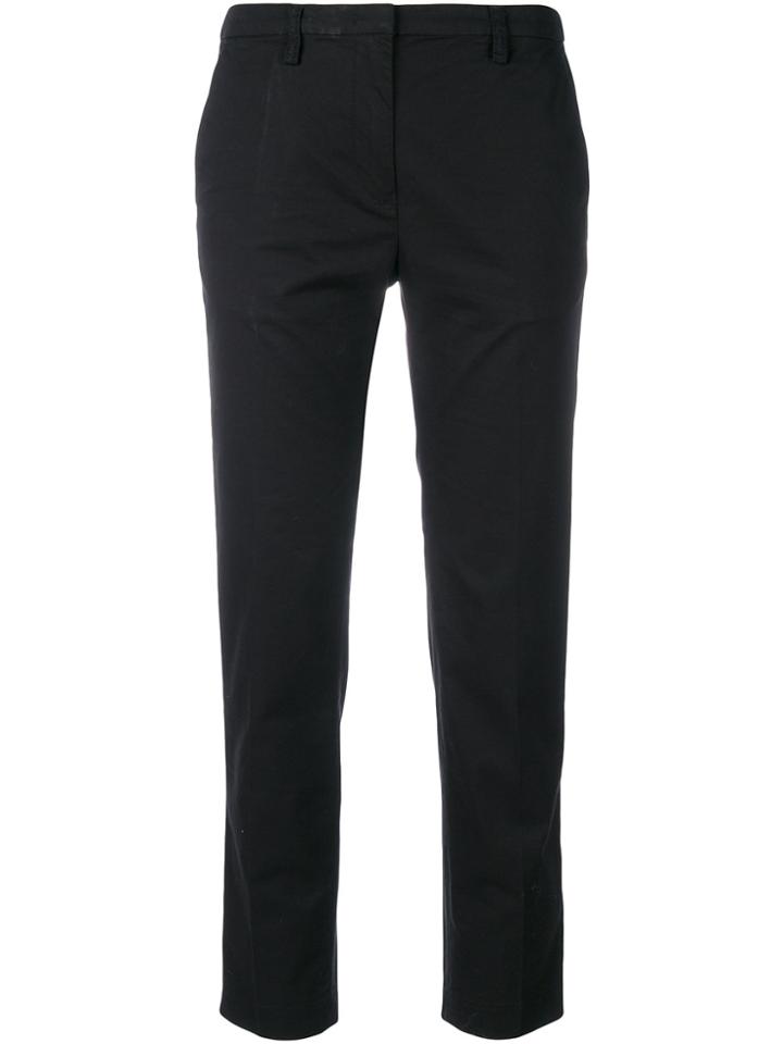 Emporio Armani Cropped Straight-leg Jeans - Black