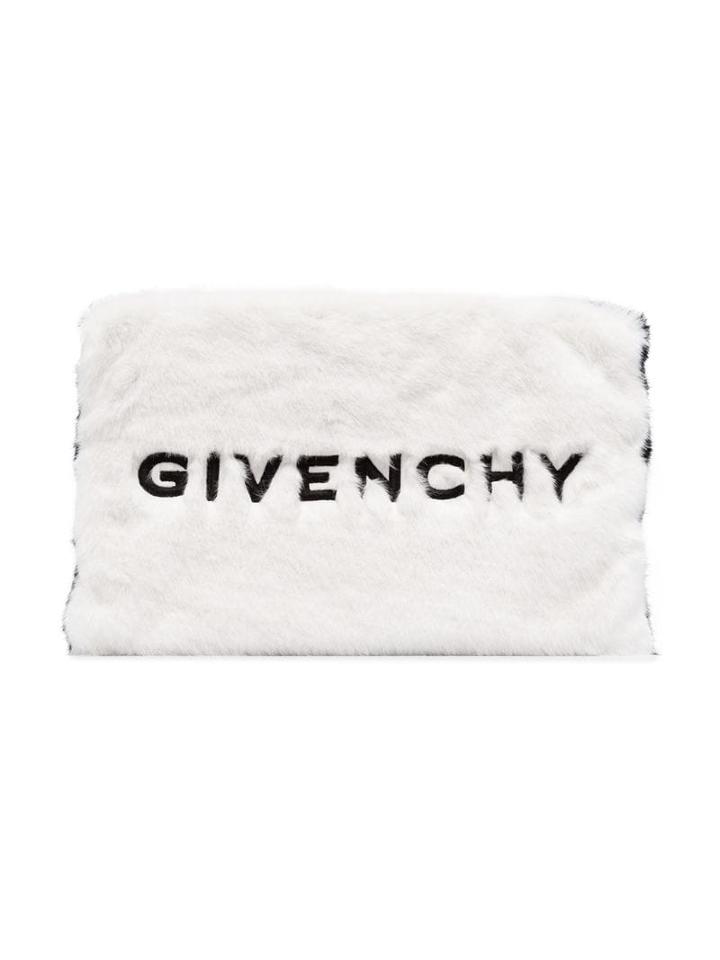 Givenchy Large Faux Fur Clutch - Black
