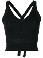 Forte Forte - Criss Cross Back Top - Women - Cotton/linen/flax - 2, Black, Cotton/linen/flax