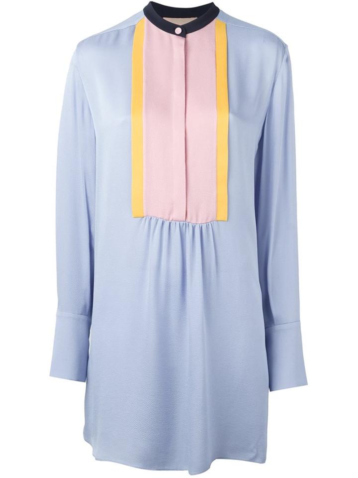 Roksanda Pleated Front Blouse, Women's, Size: 10, Pink/purple, Silk/acetate/viscose