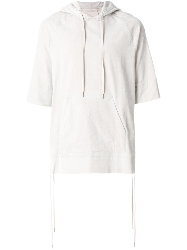 Helmut Lang Short-sleeved Hoodie - Grey