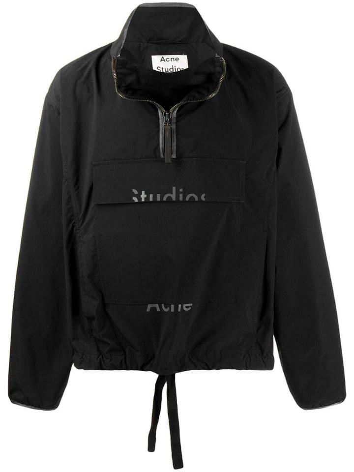 Acne Studios Half Zip Anorak Jacket - Black