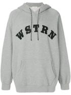 Golden Goose Deluxe Brand Slogan Hooded Sweatshirt - Grey