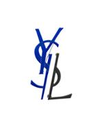 Saint Laurent Monogram Deconstructed Brooch - Blue