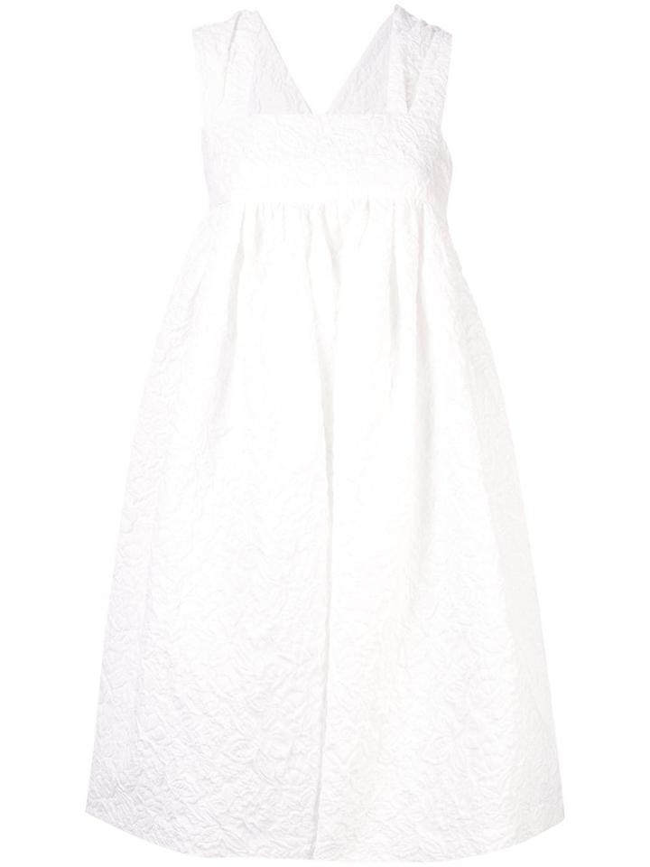 Cecilie Bahnsen Back Bow Jacquard Dress - White