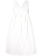 Cecilie Bahnsen Back Bow Jacquard Dress - White