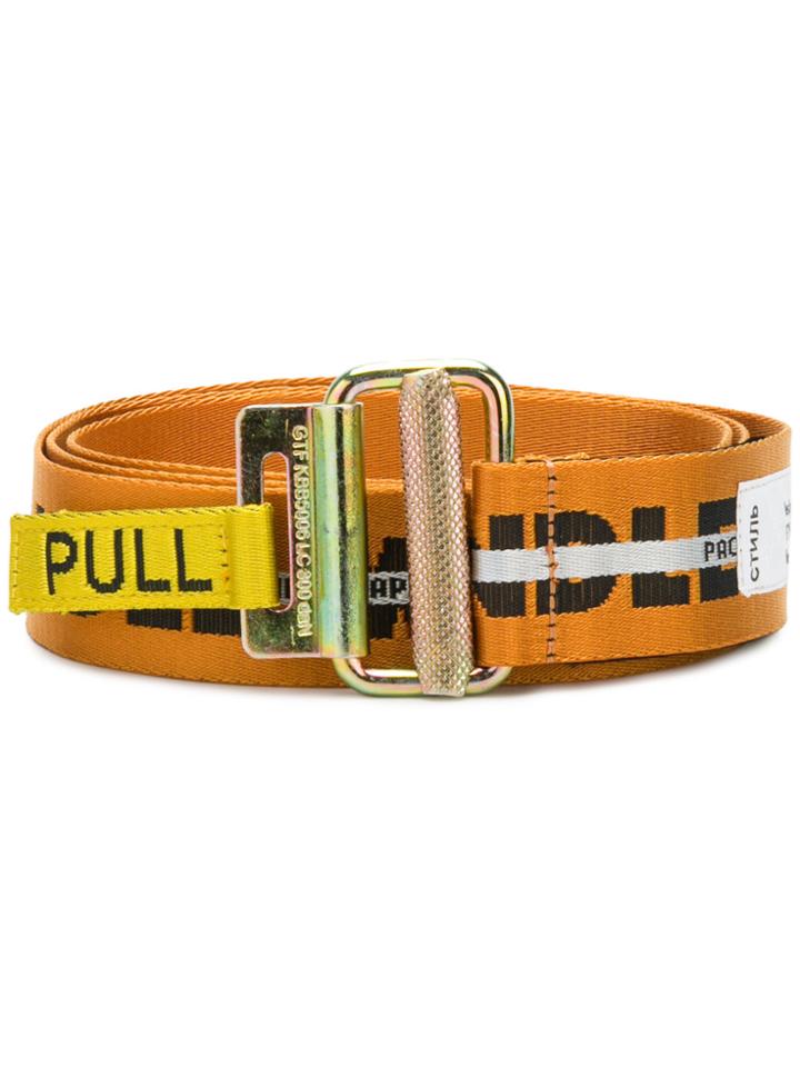 Heron Preston Handle With Care Woven Belt - Yellow & Orange