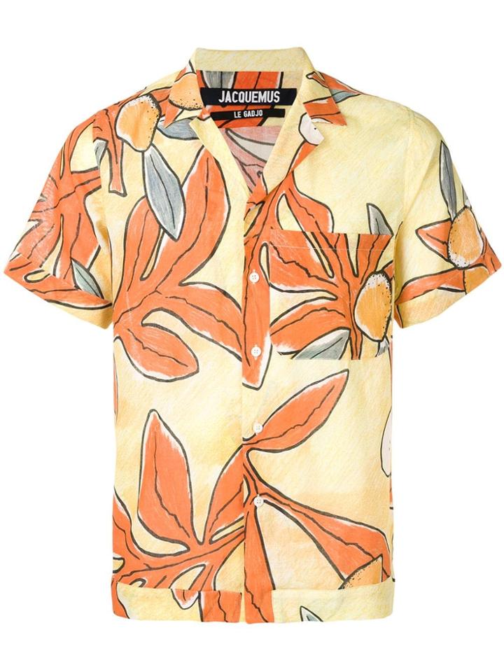 Jacquemus Flower Print Shirt - Yellow