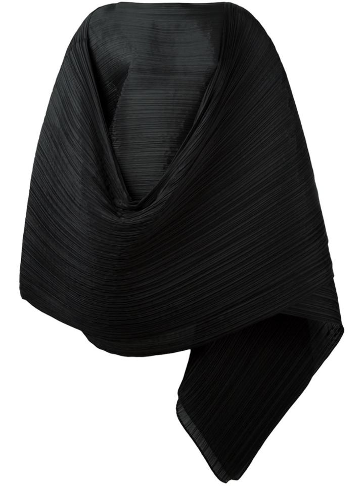 Pleats Please By Issey Miyake Pleated Scarf - Black
