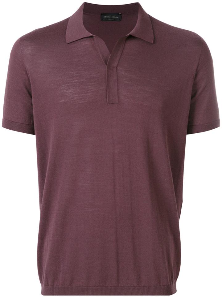 Roberto Collina Knitted Polo Shirt - Red