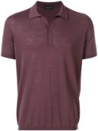 Roberto Collina Knitted Polo Shirt - Red