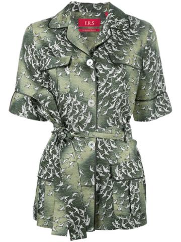 F.r.s For Restless Sleepers Temi Shirt, Women's, Size: Medium, Green, Silk