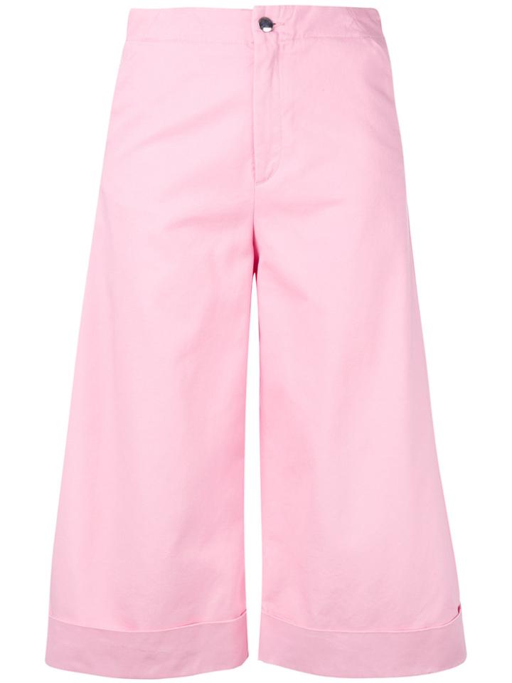 The Seafarer Cropped Flared Trousers - Pink & Purple