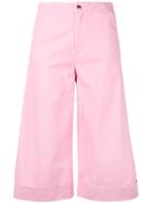 The Seafarer Cropped Flared Trousers - Pink & Purple
