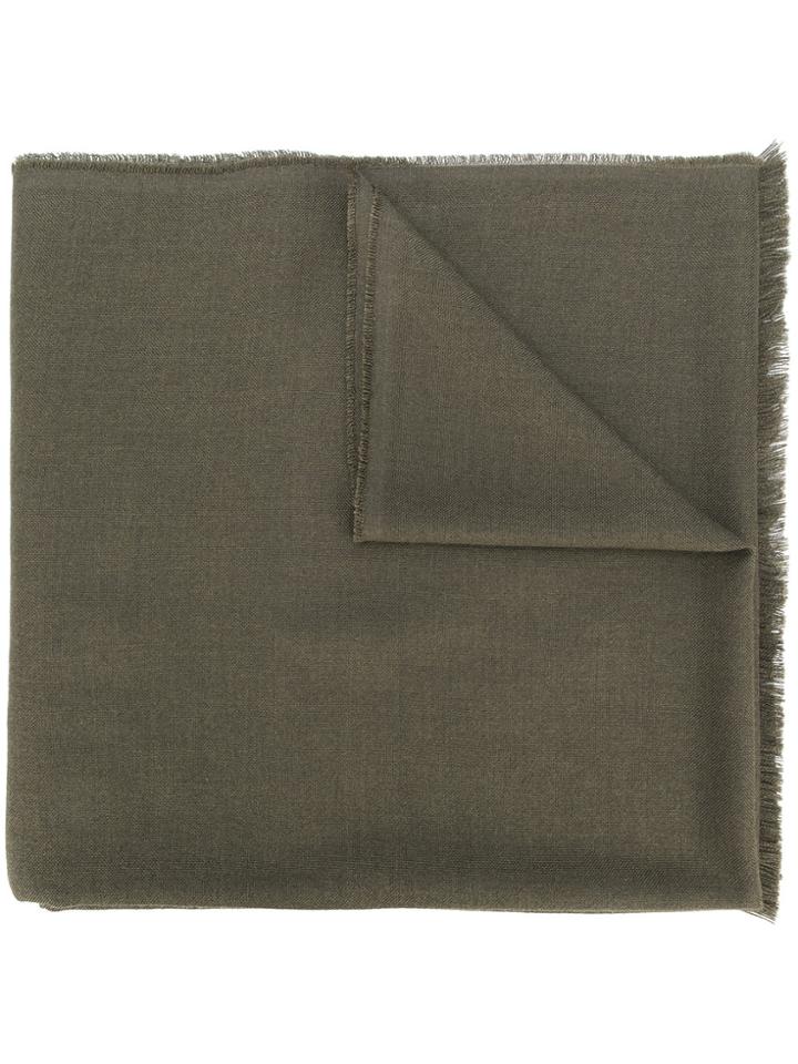 Tom Ford Frayed Edge Scarf - Green