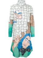 J.w.anderson - Graphic Printed Coat - Men - Cotton - 46, White, Cotton