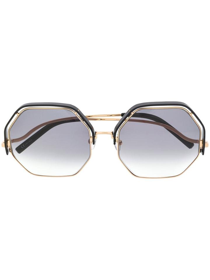 Matthew Williamson Oversized Geometric Sunglasses - Black